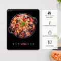 Induction Cooktop 1800W Ultra Thin Portable Induction Cooktop - Single Electric Cooktops Countertop Stove with 9 Temperature & Power Levels, 3-hour Timer, Safety Lock
