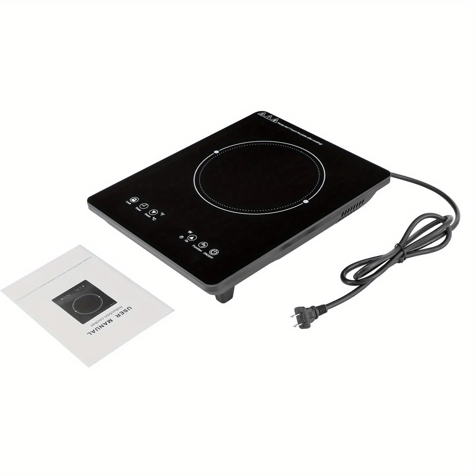 Induction Cooktop 1800W Ultra Thin Portable Induction Cooktop - Single Electric Cooktops Countertop Stove with 9 Temperature & Power Levels, 3-hour Timer, Safety Lock