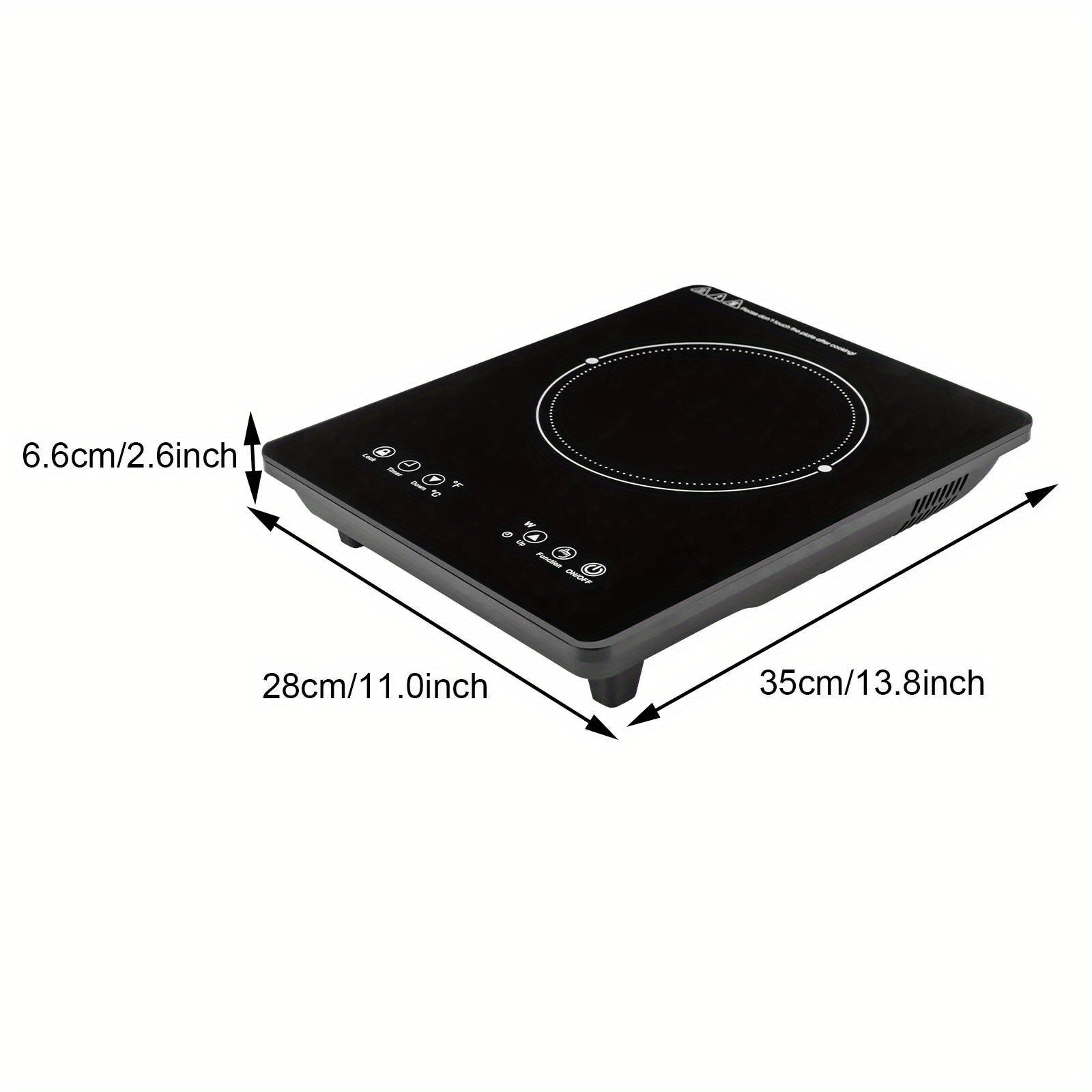 Induction Cooktop 1800W Ultra Thin Portable Induction Cooktop - Single Electric Cooktops Countertop Stove with 9 Temperature & Power Levels, 3-hour Timer, Safety Lock