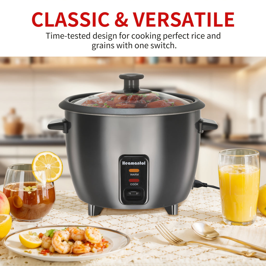 A Rice Cooker Featuring a Detachable Nonstick Pot, It Also Functions As a Yogurt Maker with an Automatic Keep Warm Feature. It Has a Large Capacity of 6 Cups When Cooked (1.5 Quarts) And 3 Cups When Uncooked. This One-Touch Operation Grain Cooker Se