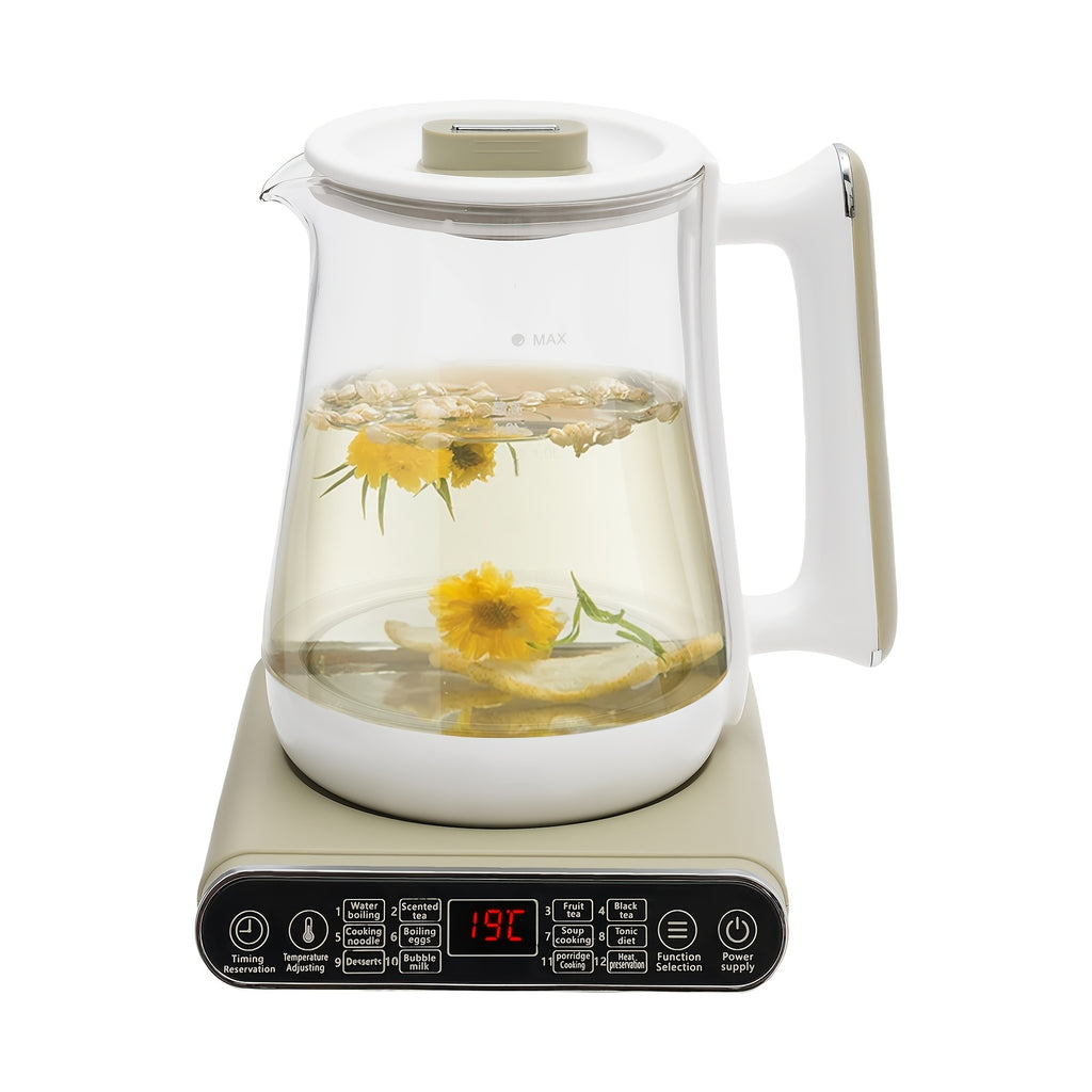 800W Electric Kettle, 1.8L\u002F60.87Oz Multifunctional Health Pot | Thickened Glass & Stewpot, 12 Functions for Tea, Coffee, and Boiling Water, GDRASUYA10 Brand