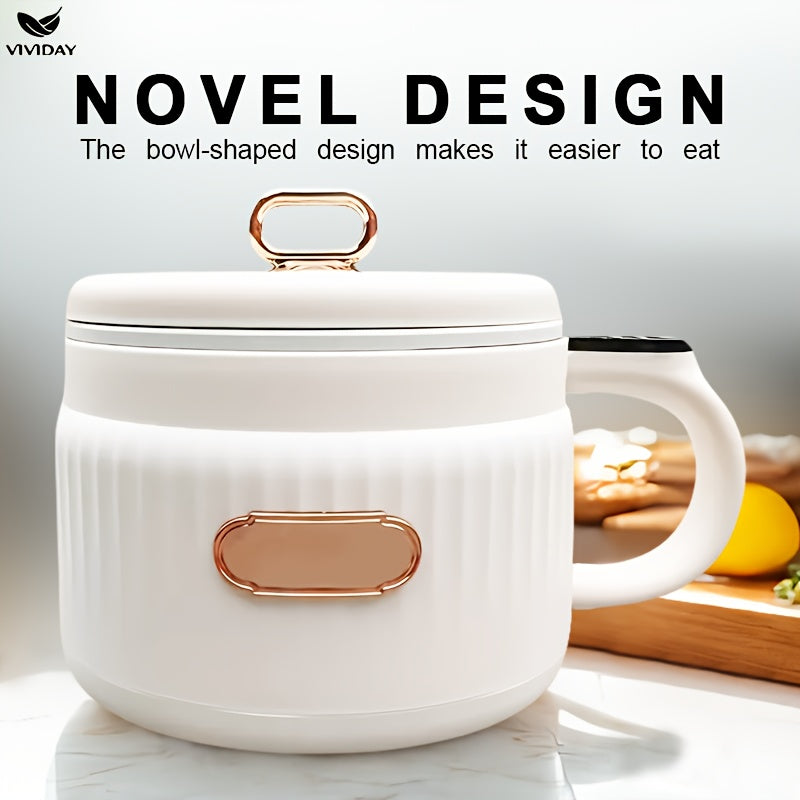 VIVIDAY Mini Electric Cooker, Lightweight Touch Screen Intelligent Rice Cooker, Ceramic Internal Non stick Pot, Suitable for Various Festivals, Christmas