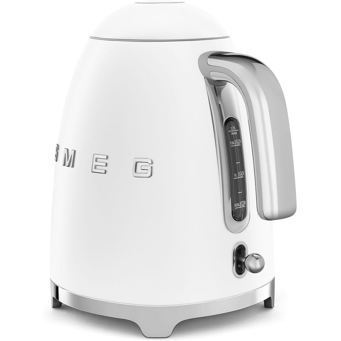 SMEG KLF03 7 Cup Electric Water Kettle, Retro-Style Matte, White