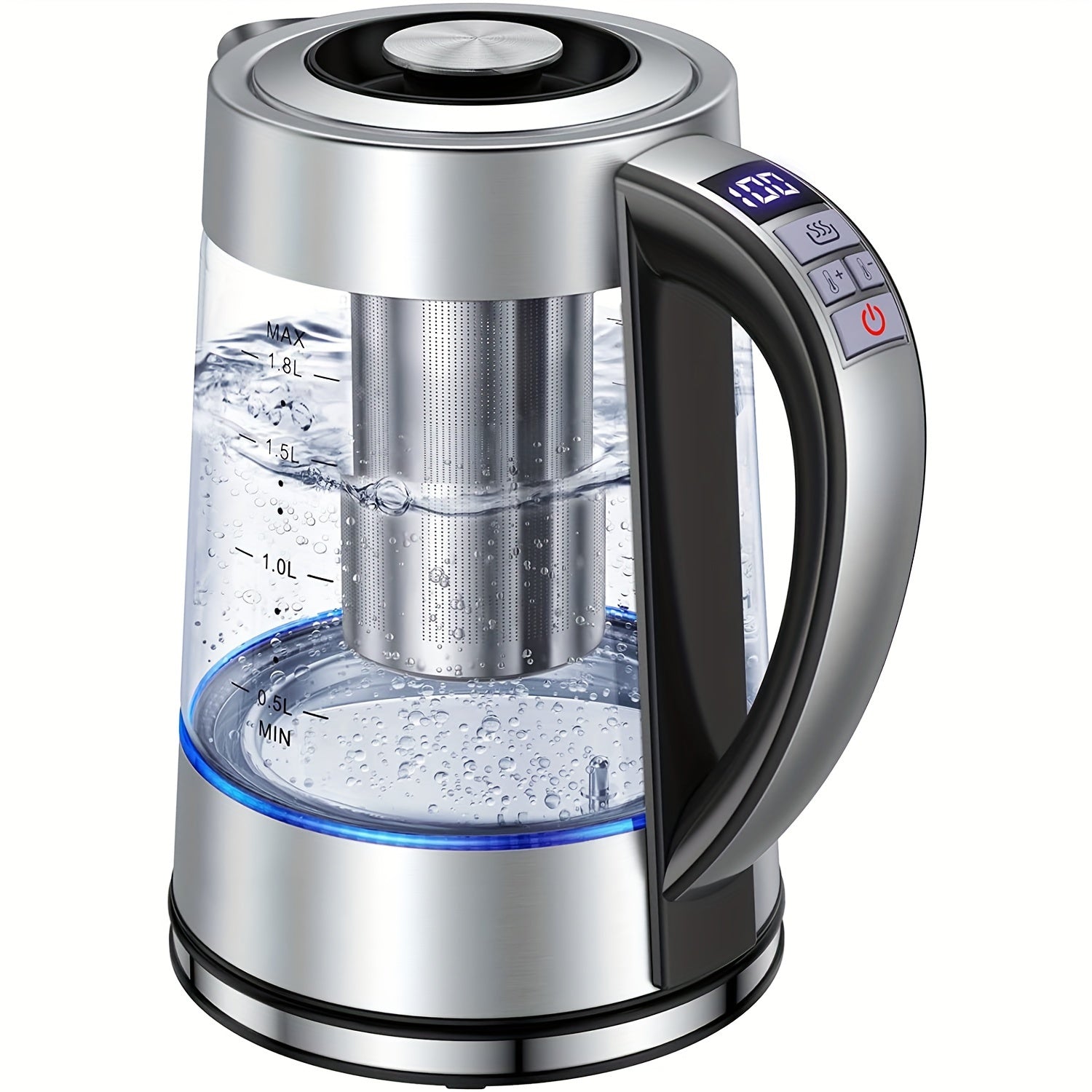 Electric Kettle, 60.87oz Electric Glass Kettle with 12 Temperature Controls, 24-Hour Keep-Warm, Stainless Steel Filter And Inner Lid, Glass Kettle for Coffee, Tea, And Powdered Milk
