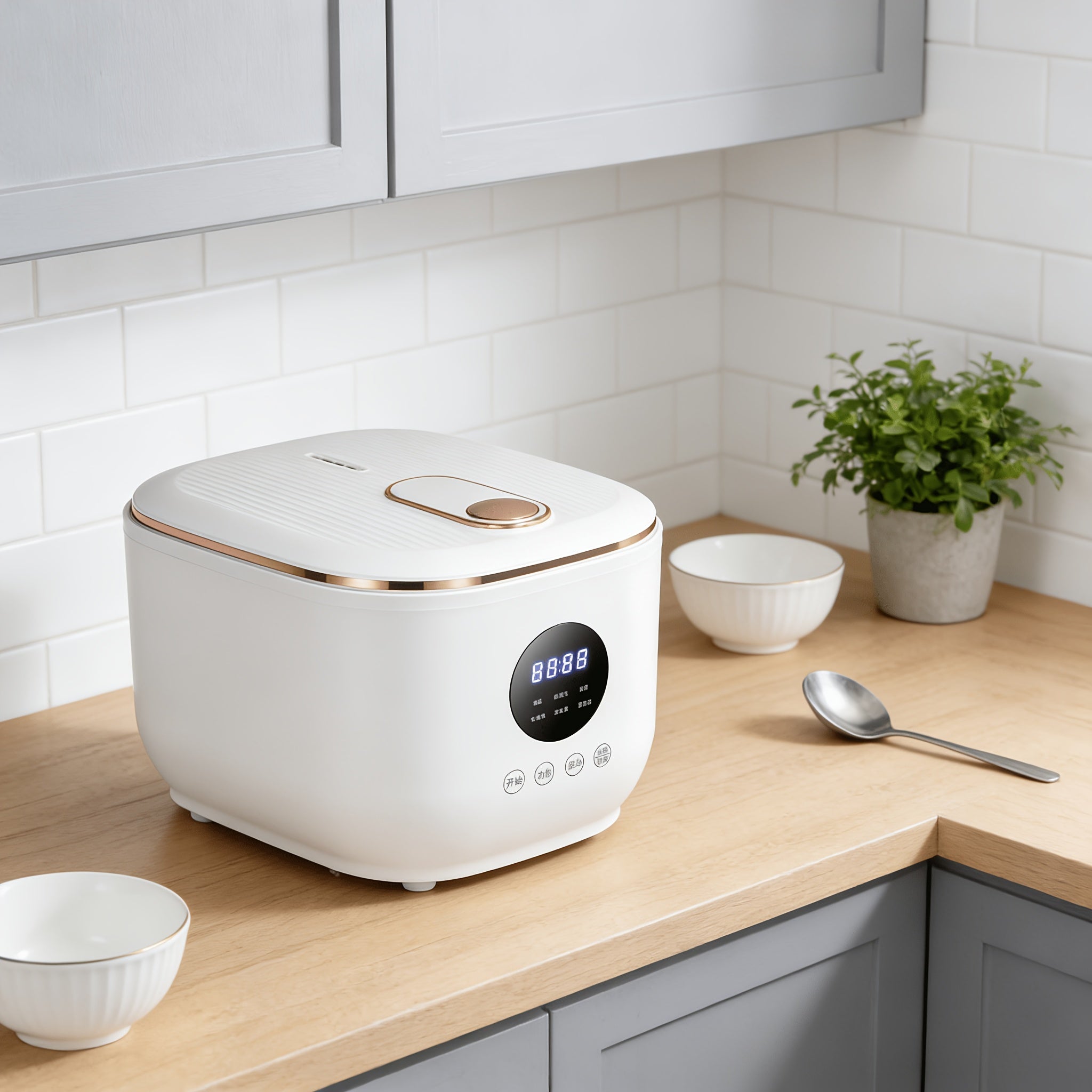 Yalulu Rice Cooker, Smart Electric Cooker, Touch Screen, Digital Display, 3L\u002F 101.44oz Capacity, Can Make, Porridge, Soup, 24-hour Timer And Keep Warm Function, Suitable For Home Use