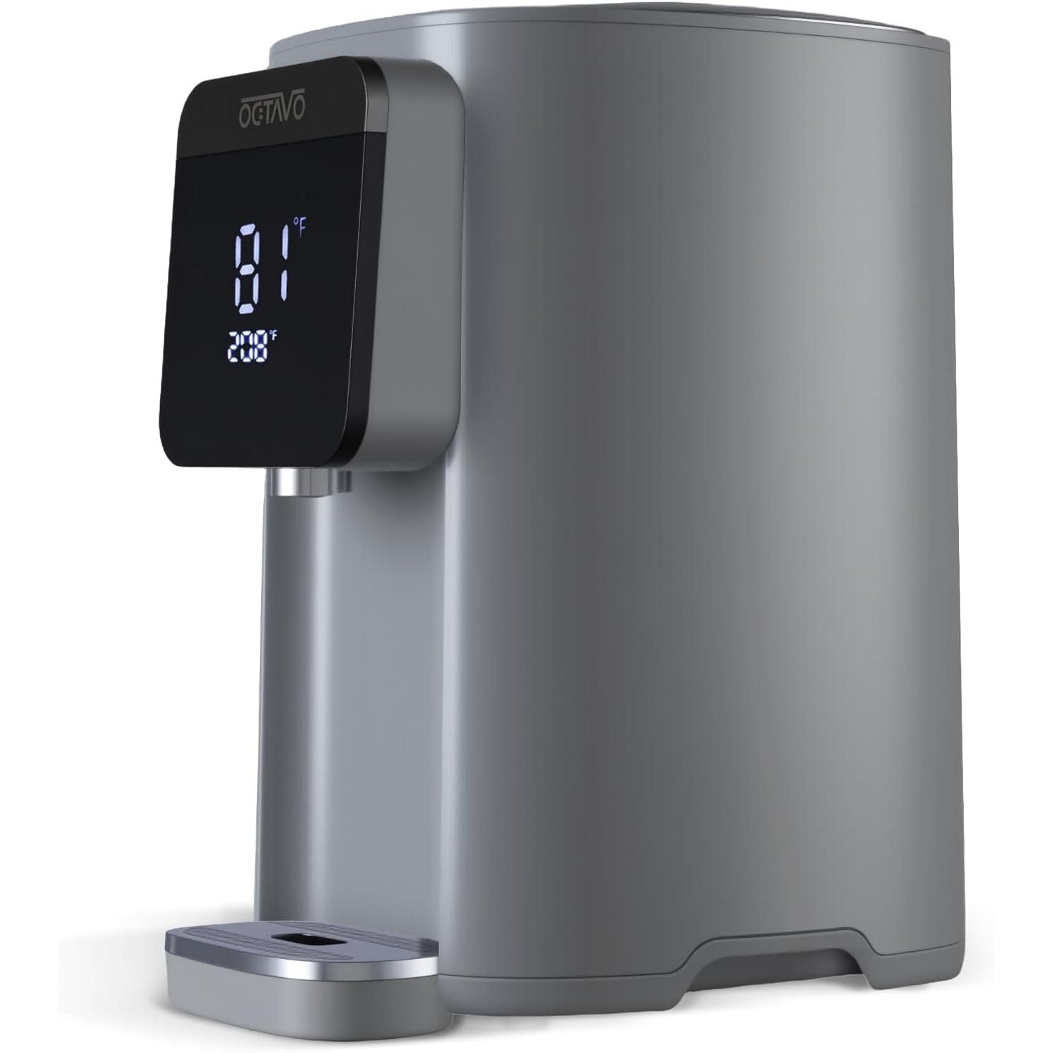 OCTAVO Water Boiler & Warmer 5 Liter, 304 Stainless Steel Water Tank, 700 Watt 6 Adjustable Water Temperature, LCD Touch Control Screen, Child Lock with Water Shortage Indicator