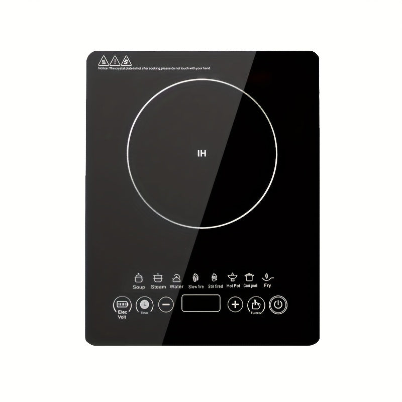 Portable Induction Cooktop Countertop Burner of Black Crystal Touch Panel, Electric Stove Burners for Cooking, Portable Stove, Hot Plates for Cooking, Electric Single Burner