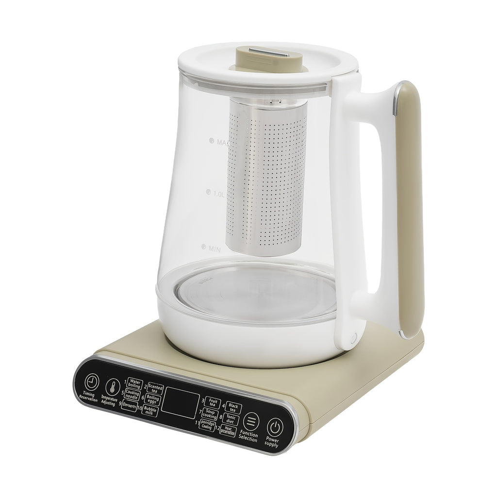 800W Electric Kettle, 1.8L\u002F60.87Oz Multifunctional Health Pot | Thickened Glass & Stewpot, 12 Functions for Tea, Coffee, and Boiling Water, GDRASUYA10 Brand