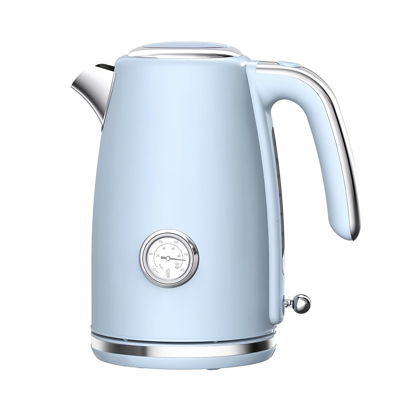 1.7-Liter Vintage Stainless Steel Electric Kettle, 1500 Watts for Quick Heating, 360° Rotating Base, Ergonomic Handle That Prevents Burns, Automatic Shut-Off, And Dry Boil Protection, Kitchen Accessory