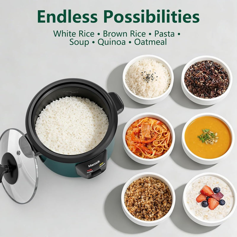 Mini Rice Cooker 0.6 Liter Multi - functional Rice Cooker Small Non - Stick Rice Pot One - button Operation Automatic Keep Warm Over - proof Design Suitable for Families of 1 - 3 People.