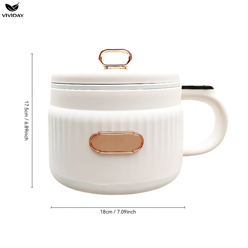 VIVIDAY Mini Electric Cooker, Lightweight Touch Screen Intelligent Rice Cooker, Ceramic Internal Non stick Pot, Suitable for Various Festivals, Christmas